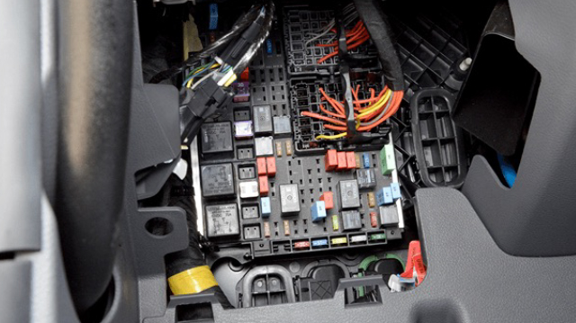 Photo of a Peterbilt Sleeper Truck Electrical Panel