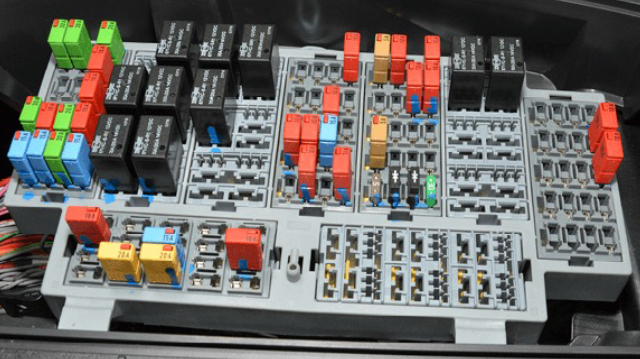 Photo of an International HV Truck Electrical Panel