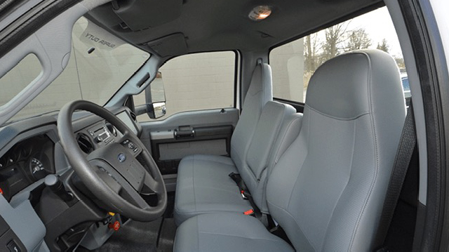 Photo of the Inside of a Ford F-750 Truck