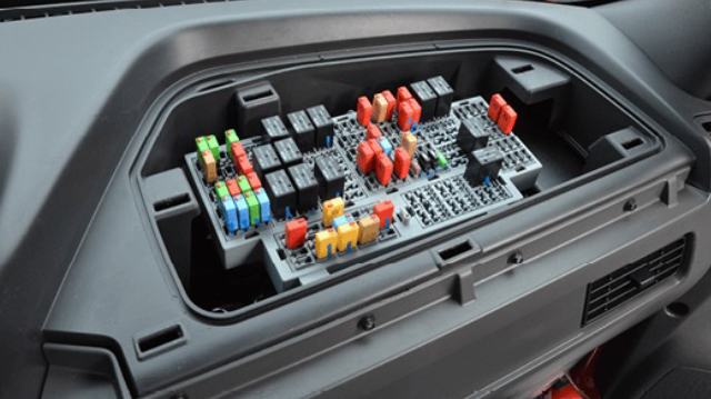 Photo of an International MV Truck Electrical Panel