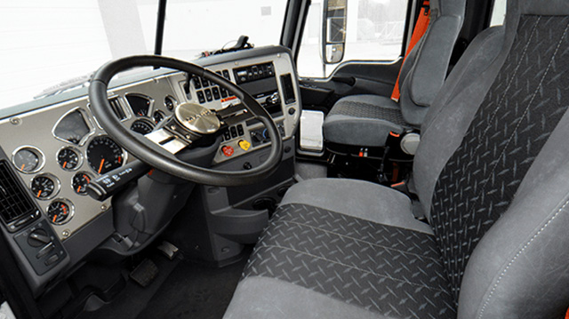 Photo of the Inside of a Mack Truck