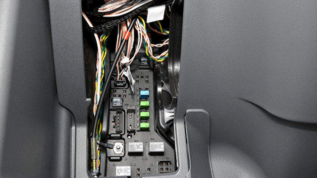Photo of a Mack Truck Electrical Panel