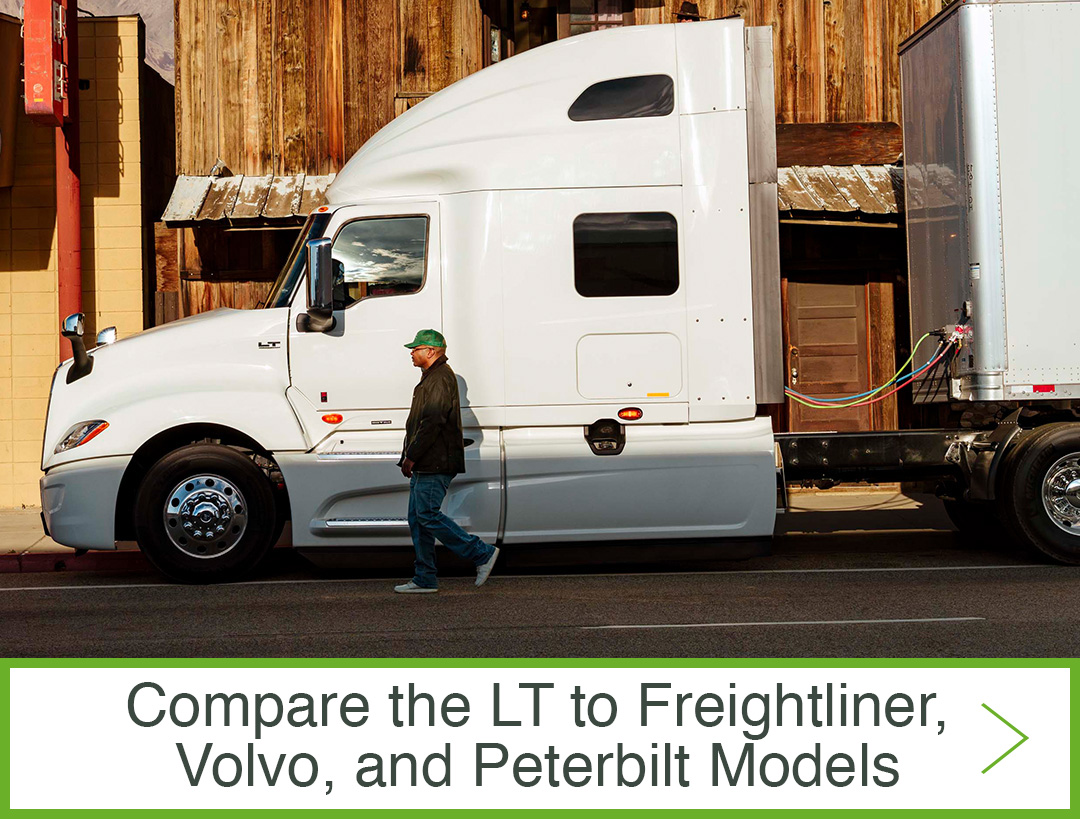 Compare the LT to Freightliner, Volvo, and Peterbilt Models