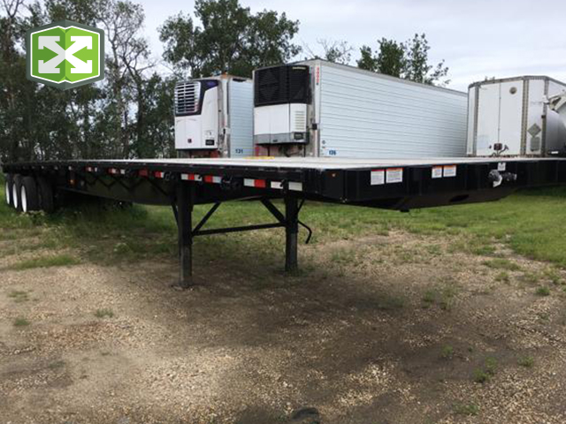 Photo of a flat deck trailer