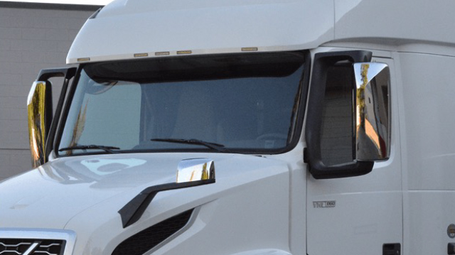 Photo of a Volvo Sleeper Truck Window