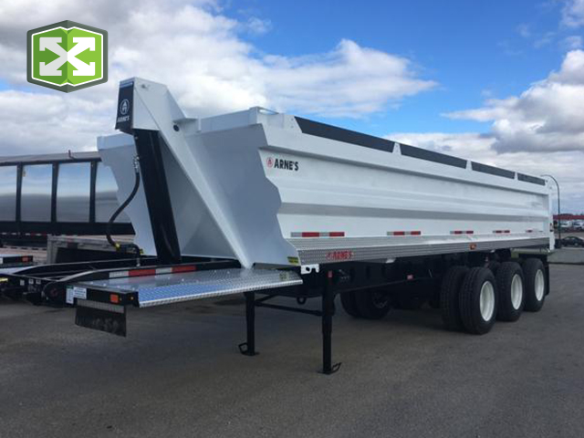 Photo of an end dump trailer