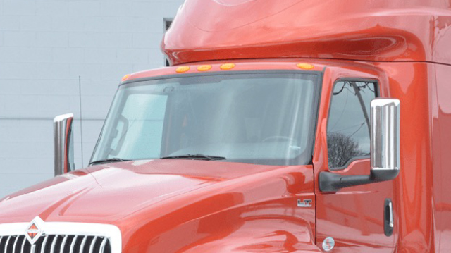 Photo of an International LT Sleeper Truck Window